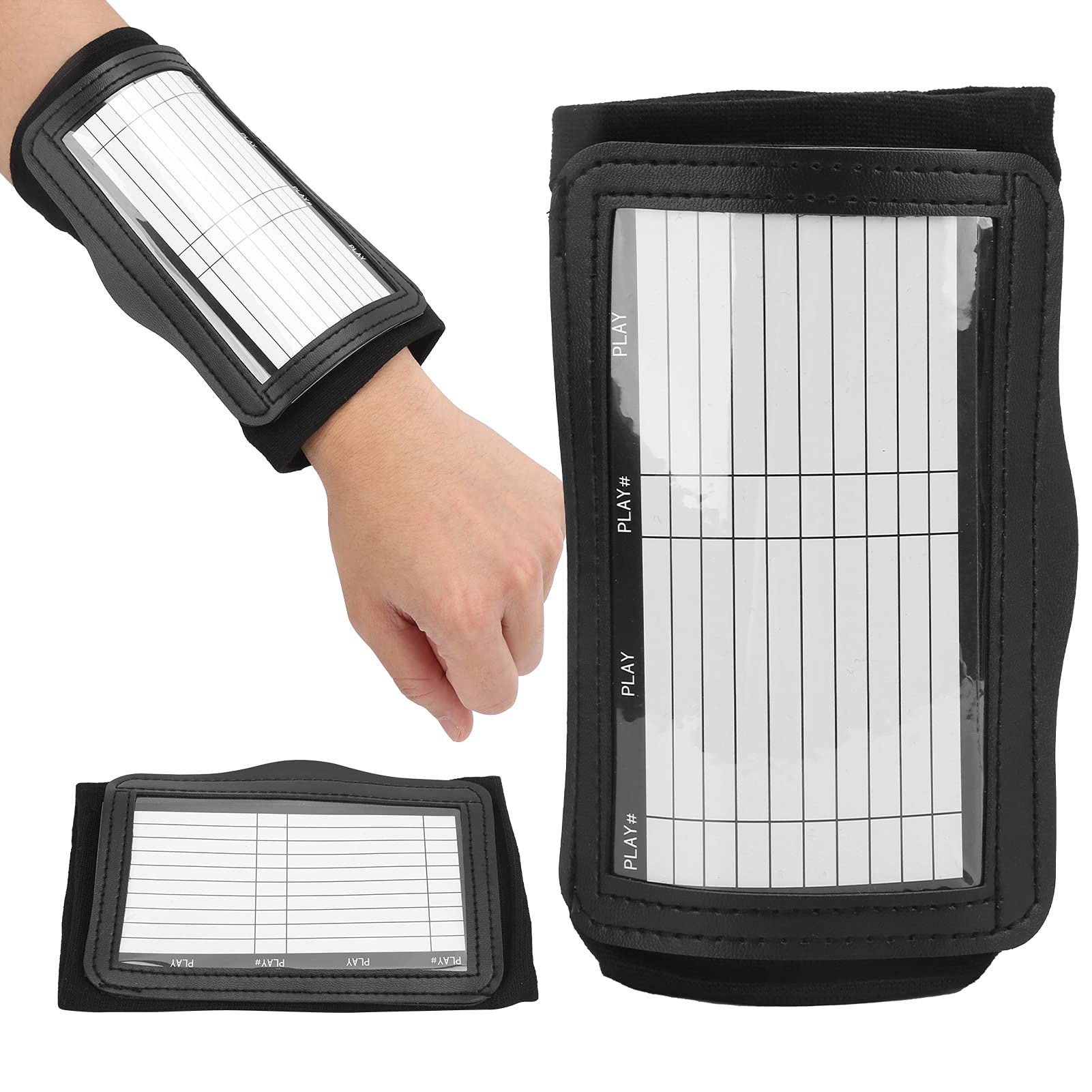 Training Assistant Football, Board Wristband Fold Transparent Wrist Soccer Wristband Quarterback Cover Teaching