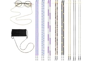 Damanse Eyeglass Chain,8 Pcs Beaded Eye Glasses Strap Holders around Neck For Women