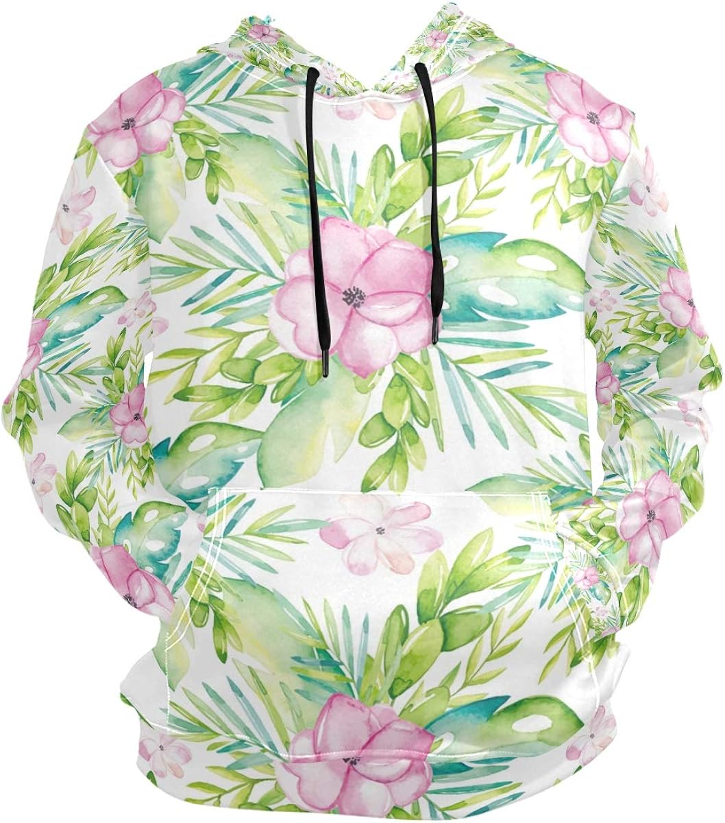 Margarita Flor Tropical Hojas Sudadera Con Capucha Hoodies Hombre Mujer margarita-flor-tropical-hojas-sudadera-con-capucha-hoodies-hombre-mujer