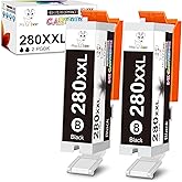 Miss Deer 280 PGBK Ink Cartridge, Compatible Replacement for Canon 280XXL PGI-280XXL PGI280 XXL for Pixma TR7520 TR8520 TS6120 TS6220 TS8120 TS8220 TS9120 TS9520 TS9521C Printer (2 Pack, Large Black)