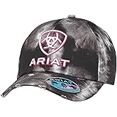 ARIAT Ladies Black and White Tie-Dye Ponytail Cap with 3D Embroidered Logo