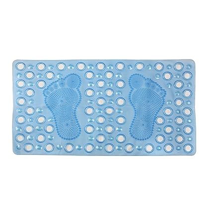 Winner Large Indoor Bath Mat Non Slip Rectangular Blue Color PVC Floor Bath Mat/Shower Mat (70 L CM x 38 W CM) | Bath Mats For Bathroom