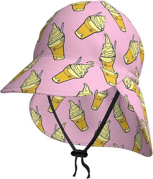 Ice Cream Kids Sun Hats, Protection Adjustable Hat for Baby