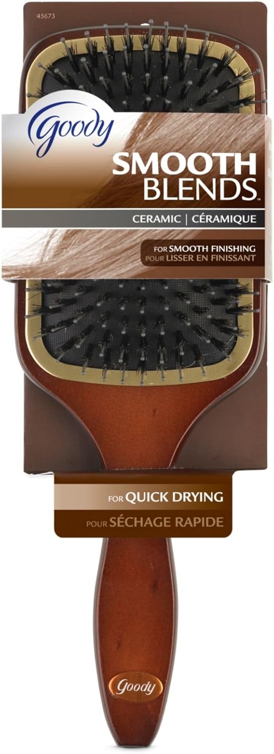 Goody Styling Essentials Smooth Blends Boar Ceramic Brush, Paddle
