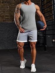 Runcati Men's Workout Tank Tops Sleeveless Ribbed