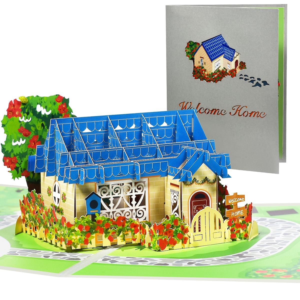 CNLITIHEKA 3D New House Pop Up Card, Welcome Home Card, Housewarming Greeting Card, Happy Moving Gift, with Envelope.