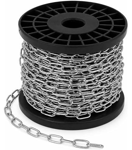 Yaocom 50 Ft, 1.3mm Silver Jack Chain for Hanging Metal Link Chain