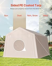 VEVOR Outdoor Storage Shed, 10 x 15 ft Portable