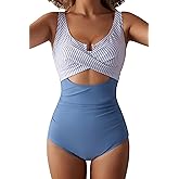 EVOCRCO Women's Underwire One Piece Swimsuits Tummy Control Bathing Suit Cutout Swim Suit Push Up Swimwear