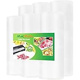 MakMeFre 6Pack 8"x20'(3Rolls) and 11"x20' (3Rolls) Vacuum Sealer Bags Rolls with BPA Free,Heavy Duty Vacuum Sealer Storage Bags Rolls,Cut to Size Roll,Great for Sous Vide Cooking