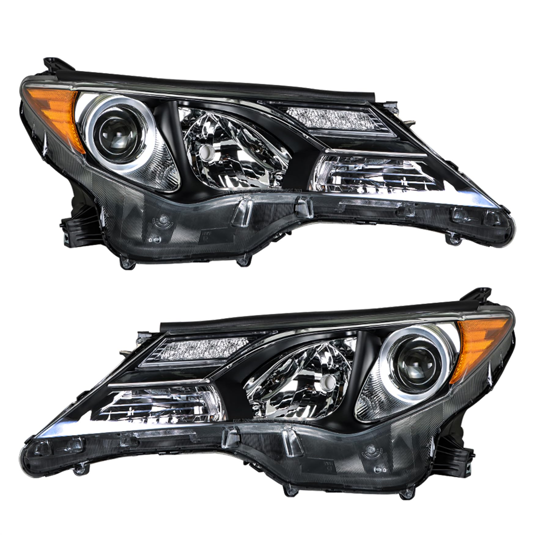 Photo 1 of WFLNHB Front Headlights Assembly Replacement for Toyota RAV4 2013 2014 2015 Projector Black Headlights Headlamps Driver and Passenger Side