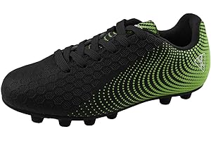 Vizari USA Stealth Boys Girls Soccer Cleats | Youth Firm Ground Athletic Outdoor Football Shoes for Toddler, Little Kid, Big Kid | Lightweight & Durable