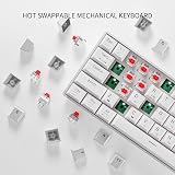 NEW MEN GM610 Wireless Mechanical Keyboard 60% Red Switch White USB-C Bluetooth view 4