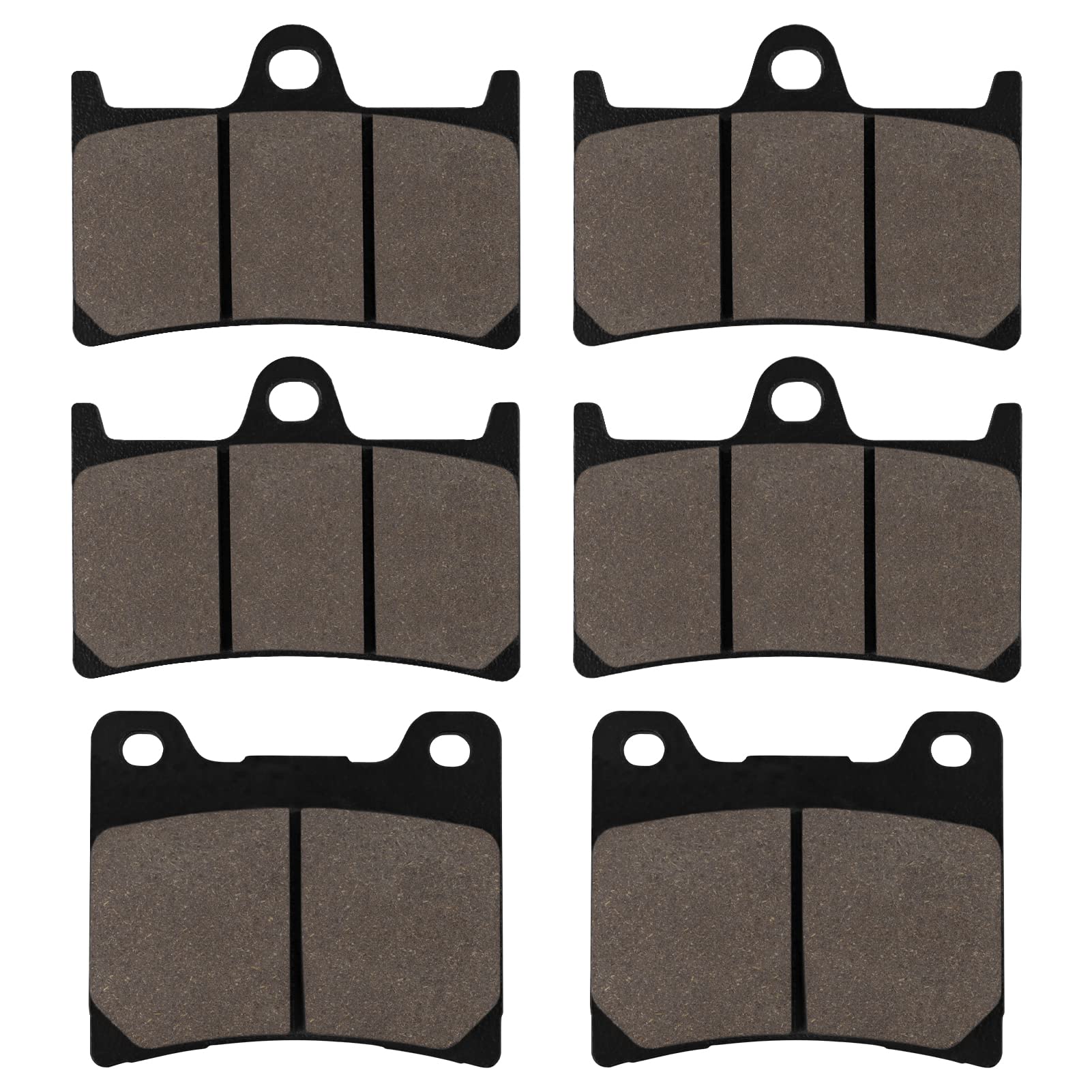 Cyleto Front and Rear Brake Pads for YAMAHA XJR1300 L 1999 XJR 1300 M 2000 XJR1300SP 1999-2001 YZF 600 R Thundercat 1996-2003 ZF 1000 R Thunderace 1996-2002