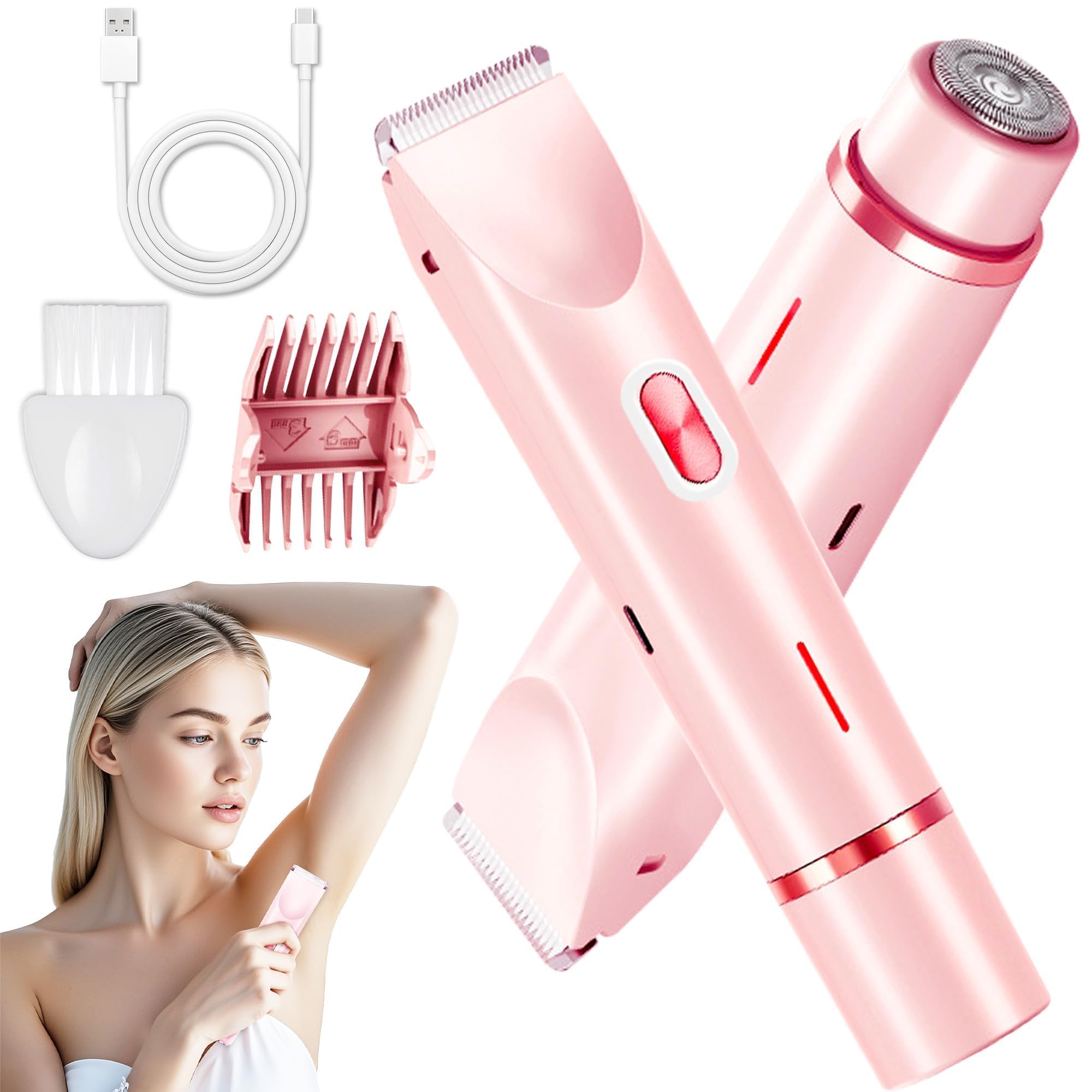 Photo 1 of XDesign Bikini Trimmer for Women, 2 in 1 Electric Razors for Women, Dermave Bikini Shaver, IPX7 Waterproof & Easy Cleaning, Ceramic Blade, 120 Min Cordless Runtime, Ultra Low Silent