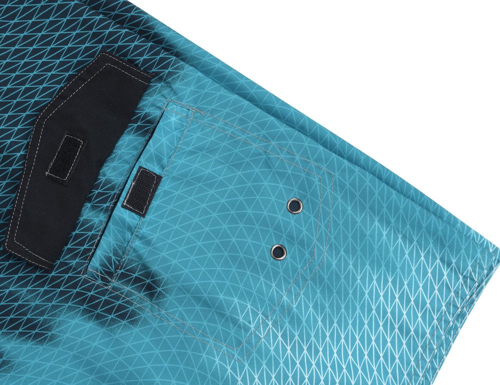 Nonwe Men's Quick Dry Wave Pattern with Mesh Lining Board Shorts Beachwear Central