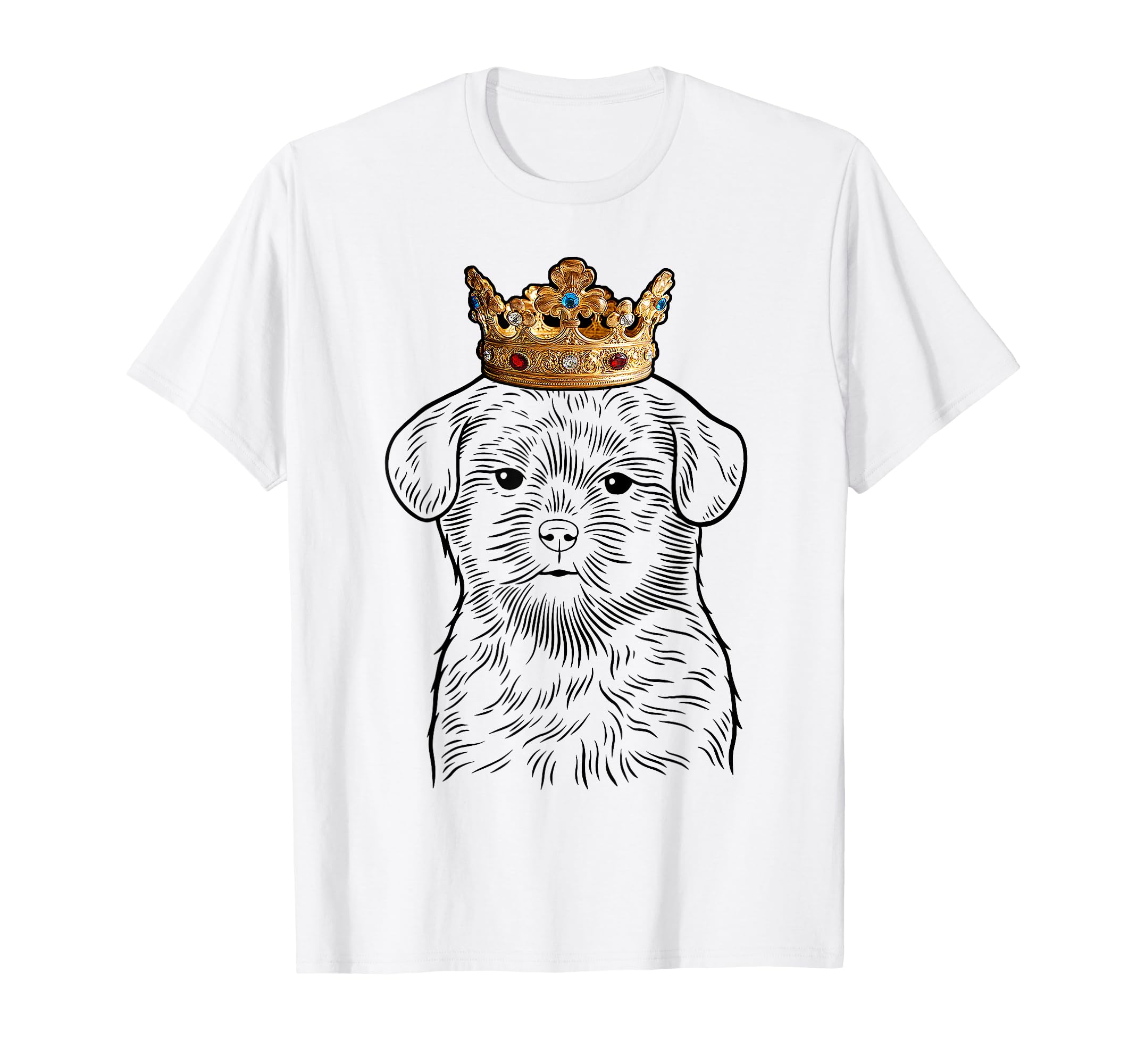 Shih Poo Dog Wearing Crown T-Shirt