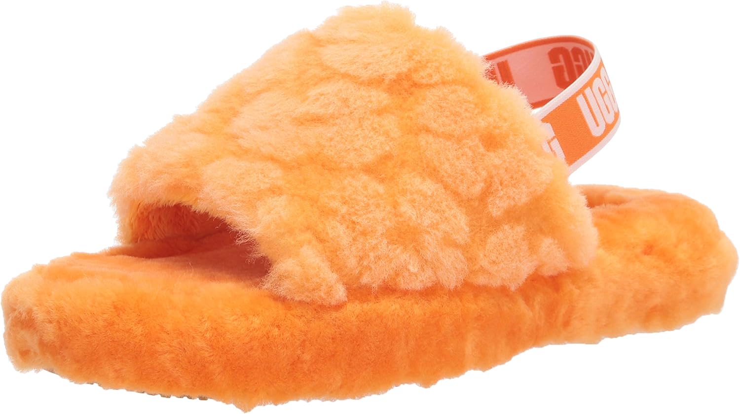 UGG UnisexChild K Fluff Yeah Poppy Slipper orange Size 2 Little Kid