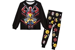Marcobey Toddler Boys Heroes Character Print 2-Piece Pants Sets, Hoodie and Pants Outfit Set