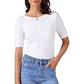 Allegra K Women's Short Sleeve Fall Tshirts Casual Pullover Tops Basic Lightweight Top 2025