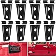 Door Hinge Cover Trim Exterior Accessories for Jeep Wrangler JK JKU Sport Rubicon Sahara X Unlimited 2-Door & 4-Door 2007-2018 (Black 8PCS)