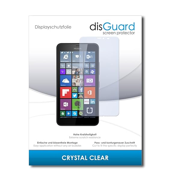 disGuard® Displayschutzfolie [Crystal Clear] kompatibel mit Microsoft Lumia 640 XL [4 Stück] Kristallklar, Transparent, Unsic