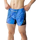 MY KILOMETRE Men's Square Leg Swimsuits Briefs Quick Dry Durable Athletic Swim Jammers for Training Swimming