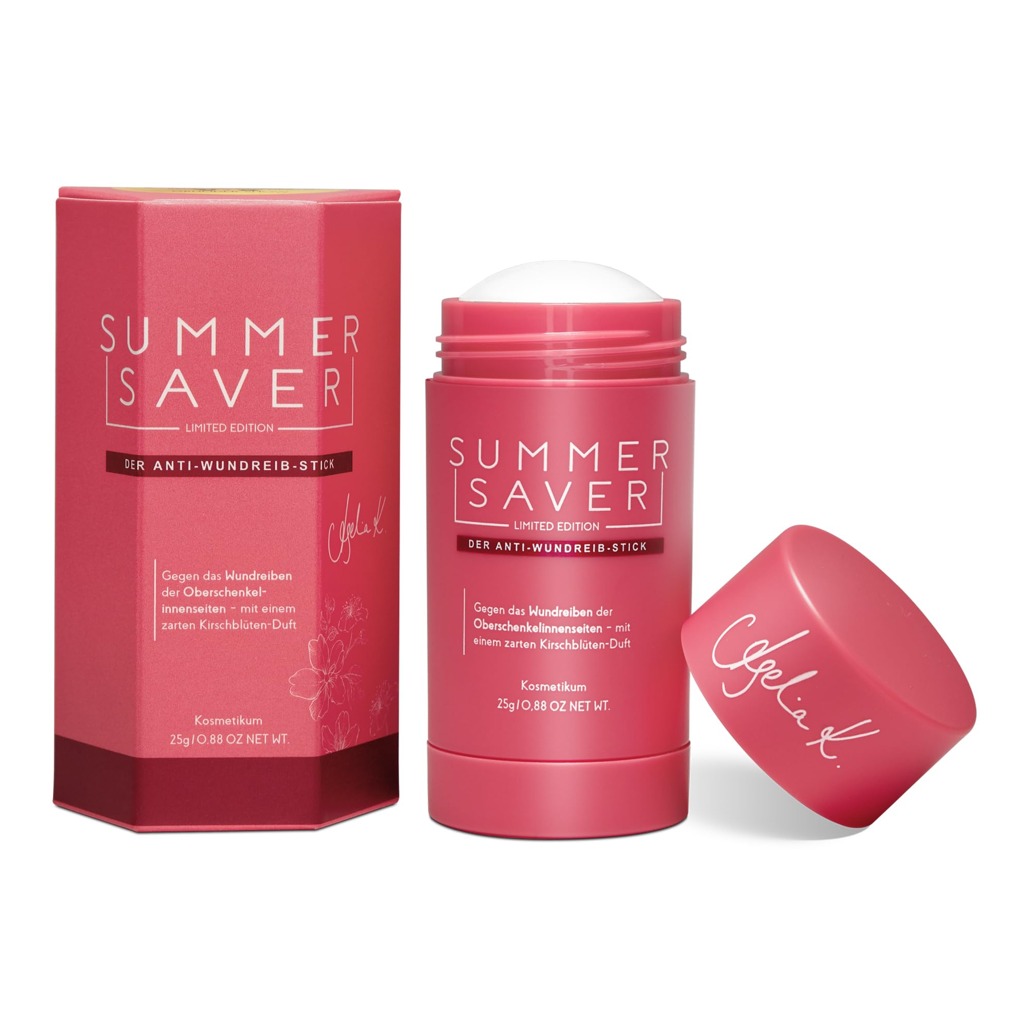 SUMMERSAVER Kirsch – The anti-chafing stick that protects your skin, long-lasting and effective protection, dermatologically tested, limited edition Angelina cherry, delicate cherry blossom fragrance