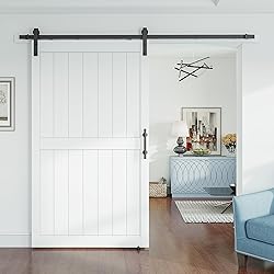 SmartStandard 48 x 84 inch White Slidng MDF Barn