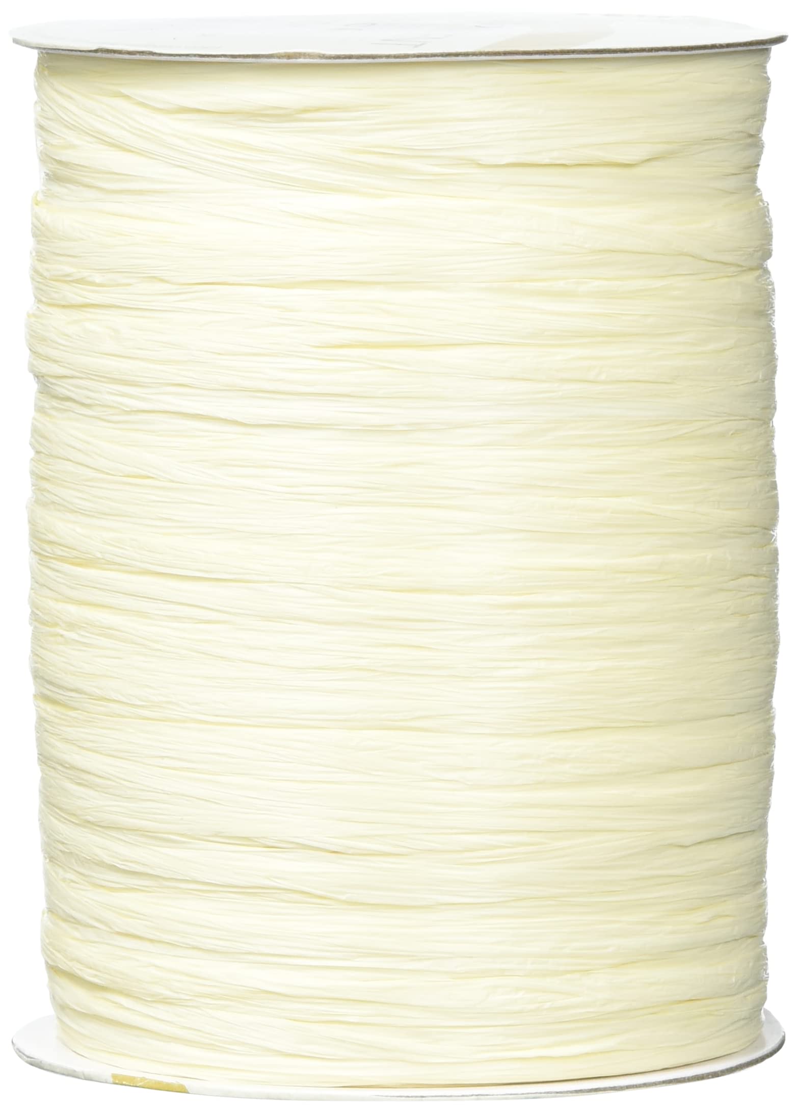 PRÄSENT - Rayon Raffia Biodegradable Ribbon Cream 100 meter spool