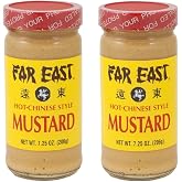 Far East Hot Chinese Mustard - Two 7.25 Ounce Jars of Chinese Hot Mustard | Delicious Spicy Mustard With Medium Heat Perfect For Any Asian Foods