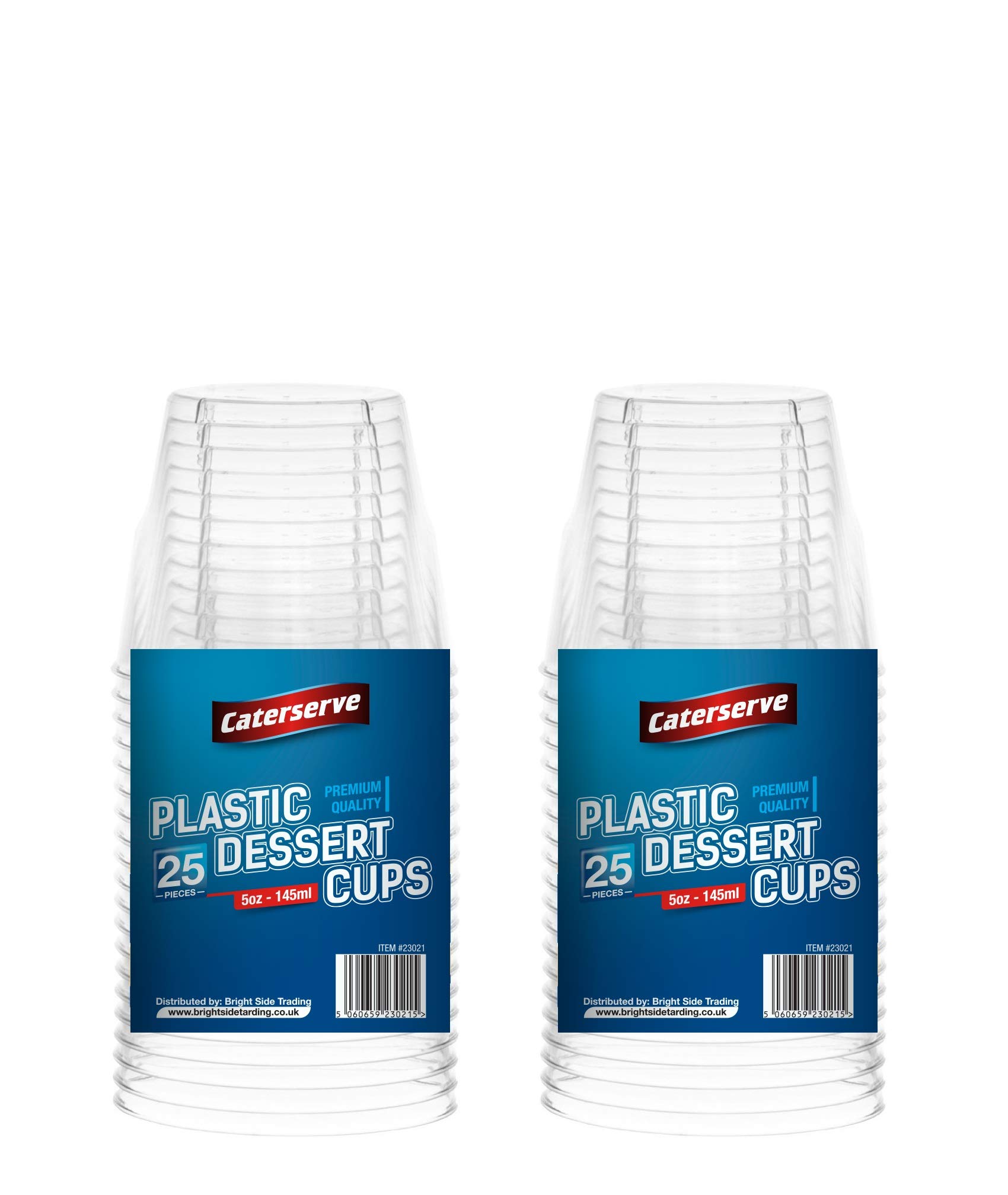 Caterserve Crystal Clear Hard Plastic Dessert Cups Multi-Use tumblers 5oz-145ml (50 Pcs)