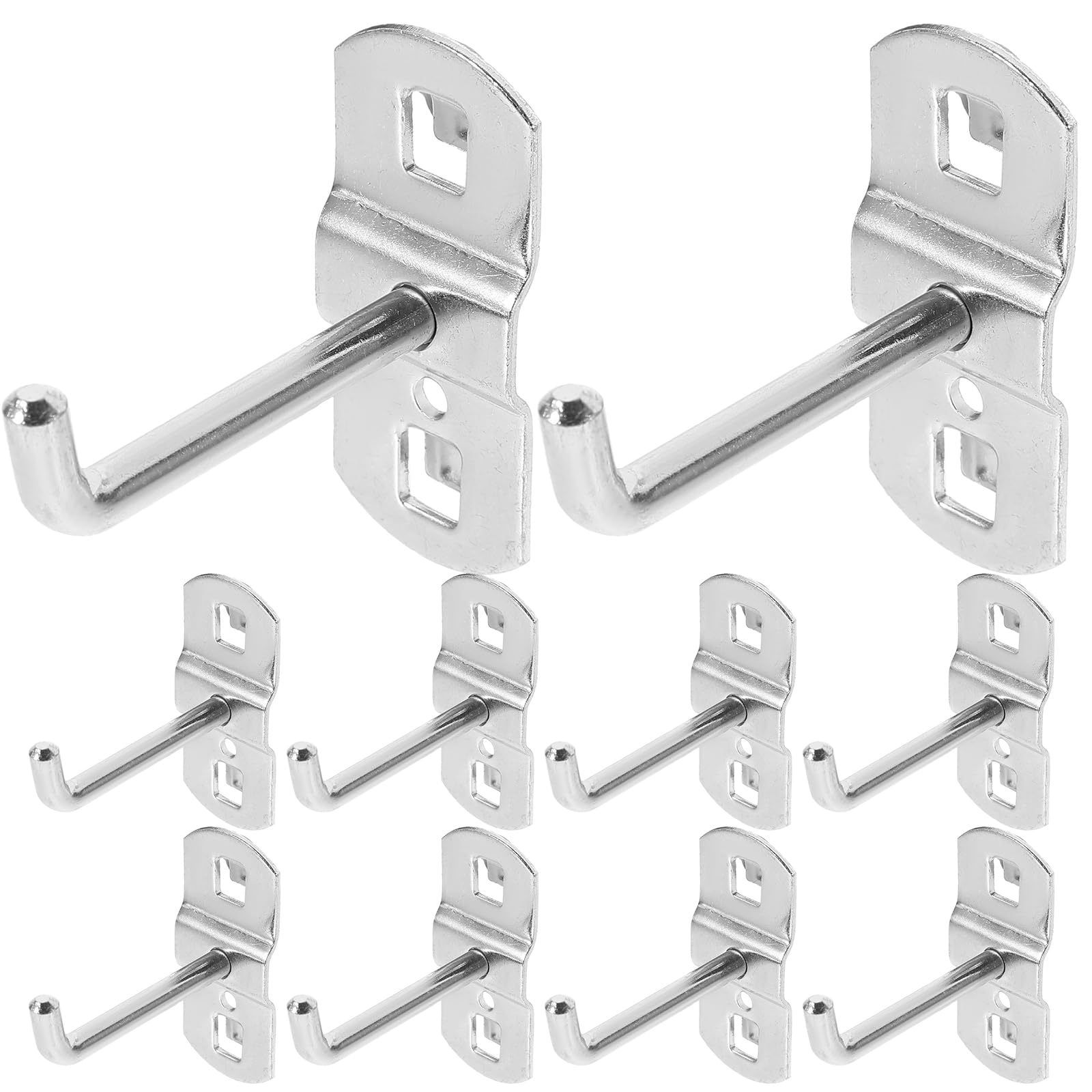 Hemobllo 12 Pack Display Hooks for Pegboard Grid Wall Supermarket Shelf Rack Hooks Metal Hooks for Square Tube Organizer Clothes Tools Accessories