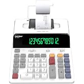 CATIGA 12 Digit Thermal Printing Calculator with Tape Print Out, Ink-Free Adding Machine, 5X Faster Quite at 8.0 LPS, Extra Large Fluorescent Display, Tax Calculation with Clock and Calendar, SP-2401