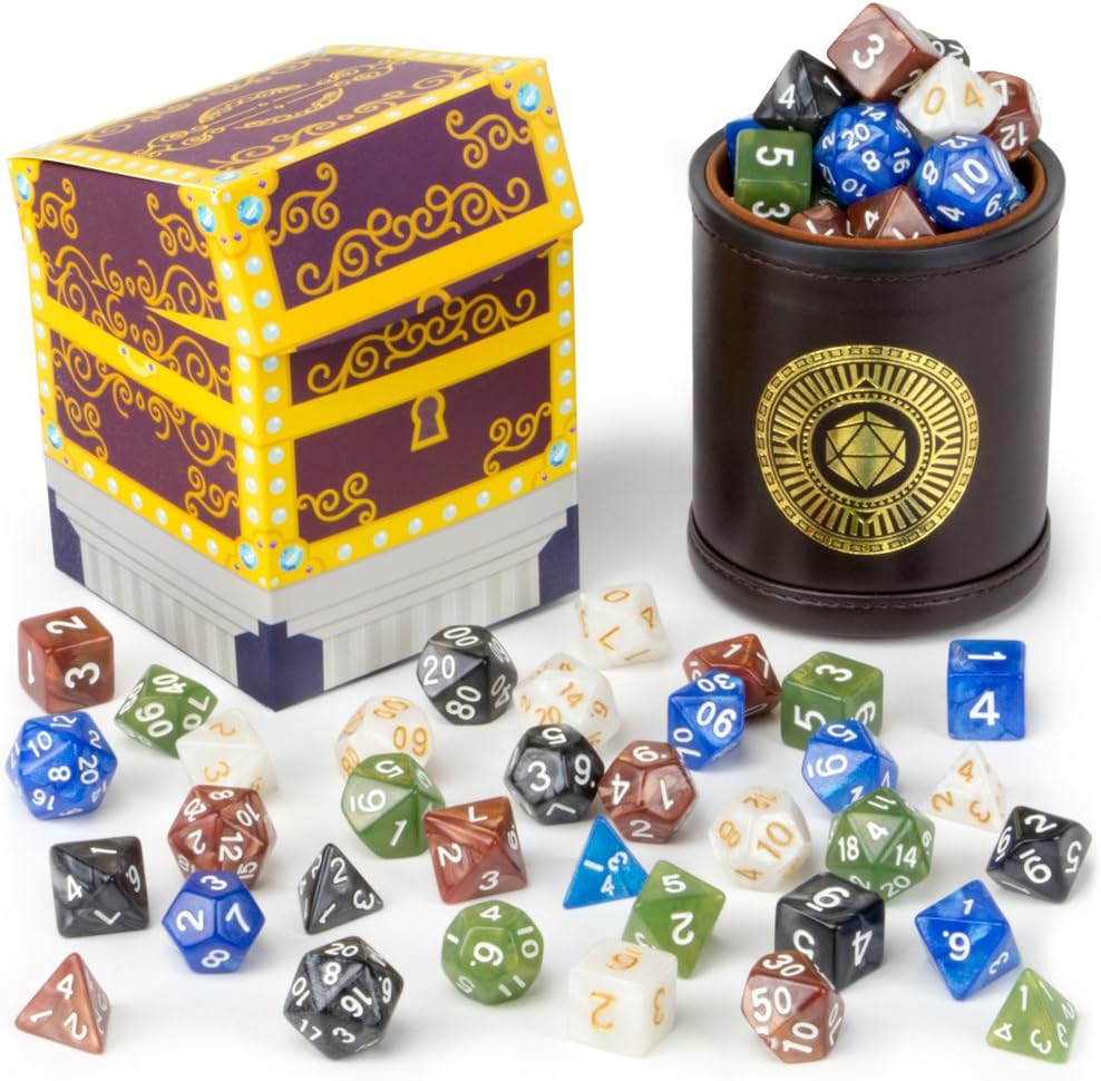 Wiz Dice Cup of Plenty 5 Sets of 7 Premium Pearlized