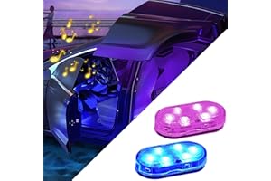BONLUX Car Led Lights Interior Wireless led Lights for Car, 7 Colors led Lights for Car Interior, Ambient Lighting Car Interior Car Lights Inside Your Car Wireless USB Rechargeable Interior Lights, 2pcs