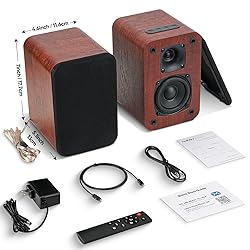 Saiyin Bluetooth Bookshelf Speakers, Record Player