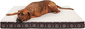 Furhaven - Traditional Orthopedic Rectangular Mattress Dog Bed - Available in Multiple Colors & Styles