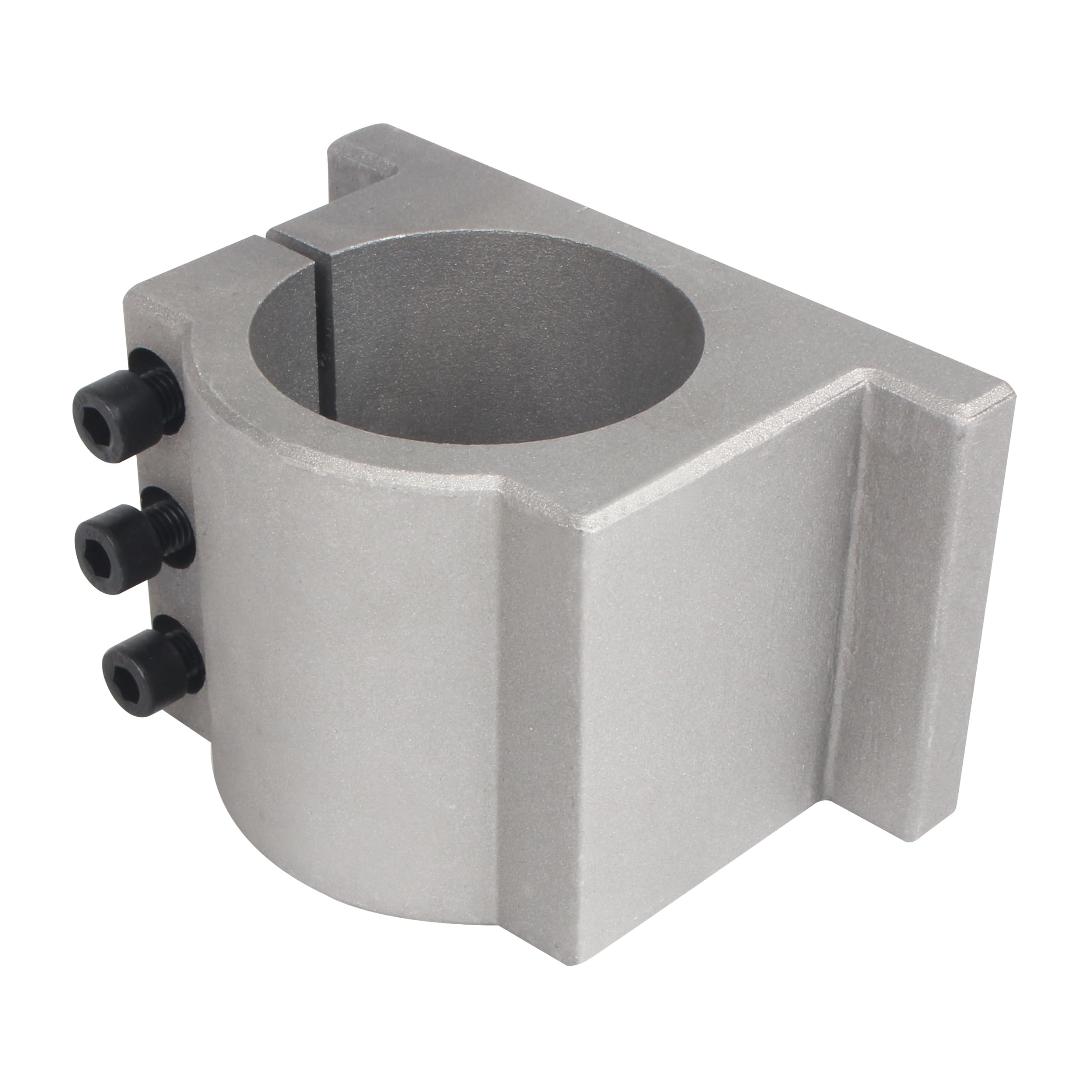 Photo 1 of (USED/FAIR) YIDOFENG Spindle Motor Clamp Mount Bracket, CNC Milling Machine Fixture, Cast Aluminum Mounting Bracket with Screws (80MM)