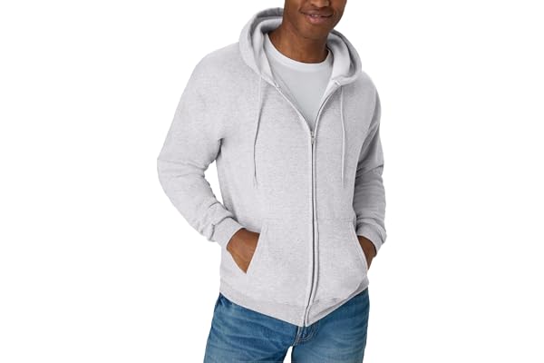 Hanes Men's Zip-up Hoodie, Ecosmart Fleece Full-zip Hoodie for Men, Hooded Sweatshirt