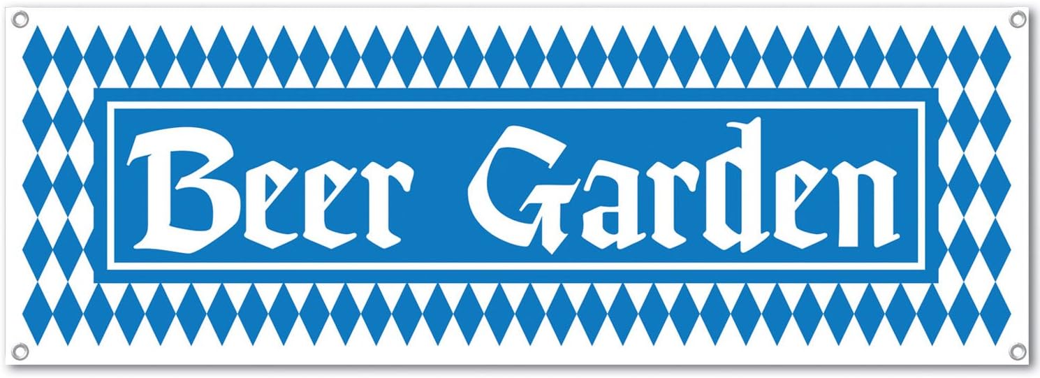 Beer Garden Sign Banner Party Accessory (1 count) (1/Pkg)