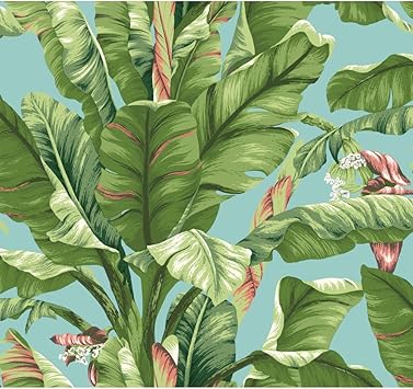 Beste York Wallcoverings Tropics Banana Leaf Removable Wallpaper KT-09