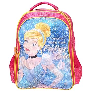 Disney Princess Pink School Bag for Children of Age Group 6 - 8 years | Size 16 inch