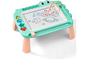 SGILE Toys for Kids, Magnetic Drawing Board for Early Learning, Color Erasable Doodle Writing Pad Gift for Baby Girls Boys, Painting Sketch Pad with Four Stamps for 3 4 5 Year Old Toddlers, Green