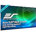 Elite Screens 123 inch UST ALR Projector Screen 16:9 4K 95% Ceiling Ambient Light Rejecting Edge Free Fixed Frame Projector Screen Indoor Movie Home Theater, Aeon CLR AR123H-CLR