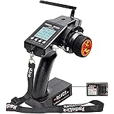 Radiolink RC4GS V3 5 Channels RC Transmitter and Receiver, 2.4GHz Surface Remote Controller R6FG Gyro RX Combo, 30 Models Sto