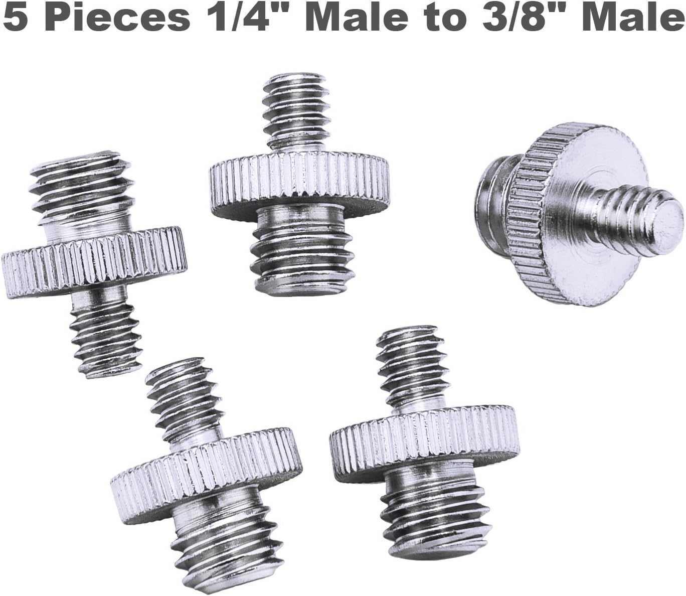 Sunmns 1/4 inch and 3/8 inch Converter Threaded Screws Adapter Mount Set for Camera/ Tripod/ Monopod/ Ballhead/ Light Stand/ Shoulder Rig - Image 4