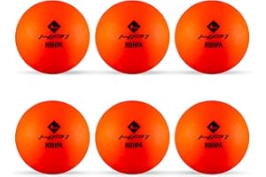 Deck Hockey Balls 6 Pack, Low Bounce Performance Balls for Indoor & Outdoor Play, Consistent Control and Roll, NBHPA