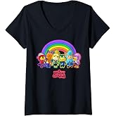 Womens Animal Crossing Pride Rainbow Characters Nintendo Line Up V-Neck T-Shirt