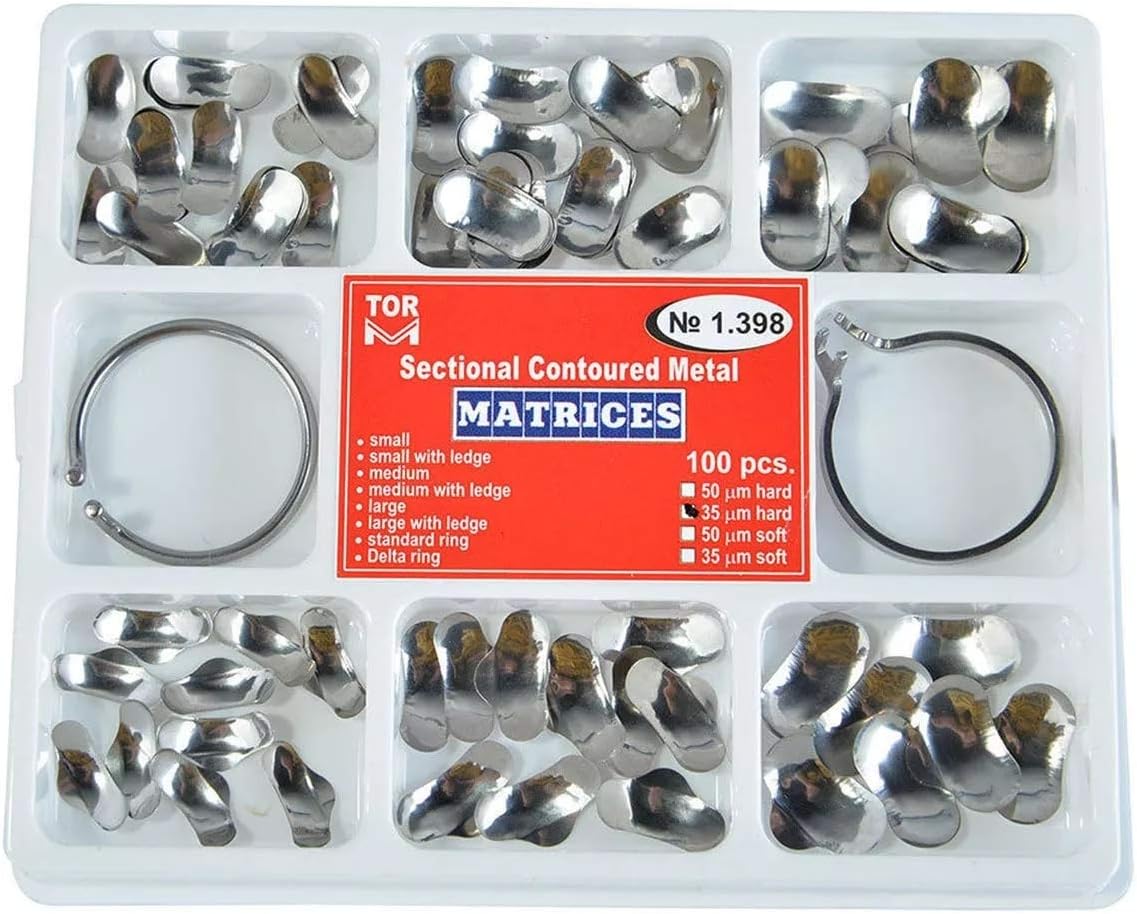 Pliers Dental Set of Sectional Contoured Matrices Matrix Ring Delta Add-On Wedges Plier Dental Tools Machining